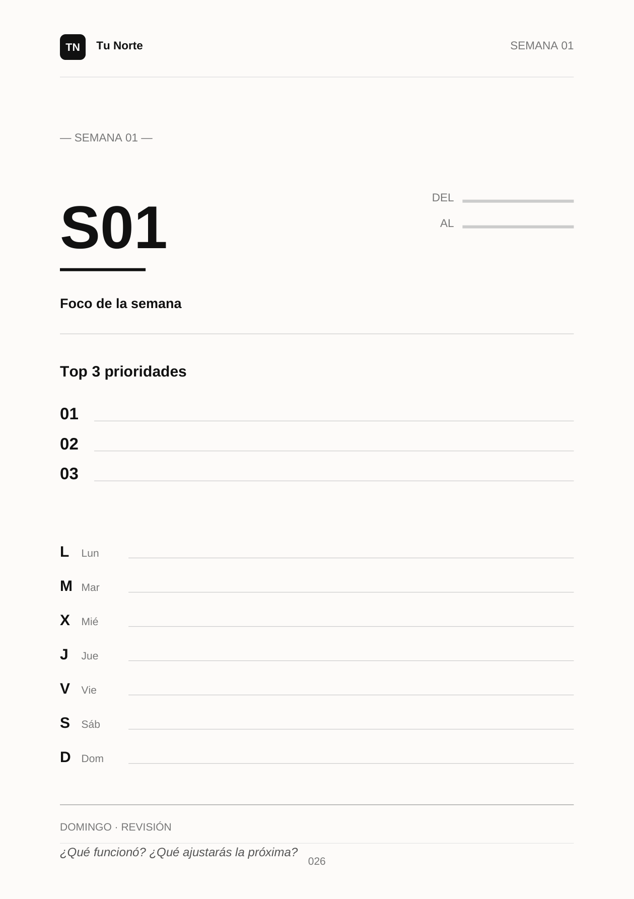 Página Semana 01